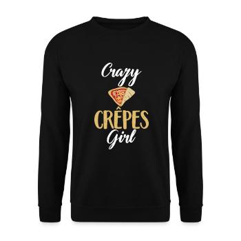 Cadeaux en crêpe pour les amateurs de crêpe - Sweat-shirt Unisexe - noir - Devant - Alina (178cm) & Michal (187cm)