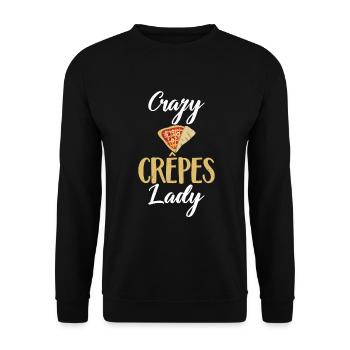 Crepe Gifts for Crepe Lover - Unisex Sweatshirt - black - Front - Alina (178cm) & Michal (187cm)