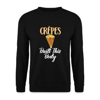 Crepe Gifts for Crepe Lover - Unisex Sweatshirt - black - Front - Alina (178cm) & Michal (187cm)