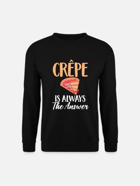 Crepe Geschenke für Crêpe Liebhaber - Unisex Pullover - Schwarz
