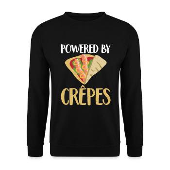 Crepe Gifts for Crepe Lover - Unisex Sweatshirt - black - Front - Alina (178cm) & Michal (187cm)