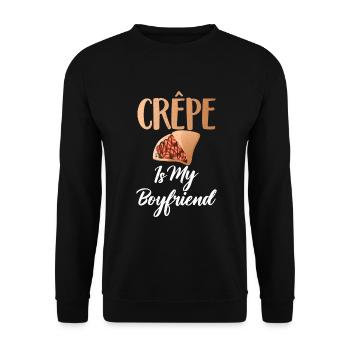 Crepe Gifts for Crepe Lover - Unisex Sweatshirt - black - Front - Alina (178cm) & Michal (187cm)