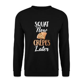 Crepe Gifts for Crepe Lover - Unisex Sweatshirt - black - Front - Alina (178cm) & Michal (187cm)
