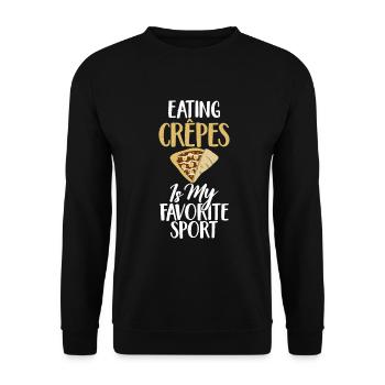 Crepe Gifts for Crepe Lover - Unisex Sweatshirt - black - Front - Alina (178cm) & Michal (187cm)