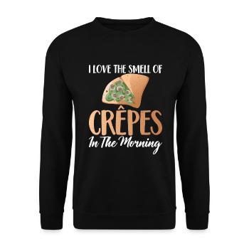 Crepe Gifts for Crepe Lover - Unisex Sweatshirt - black - Front - Alina (178cm) & Michal (187cm)