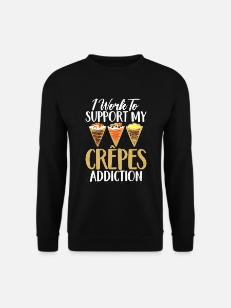Crepe Geschenke für Crêpe Liebhaber - Unisex Pullover - Schwarz