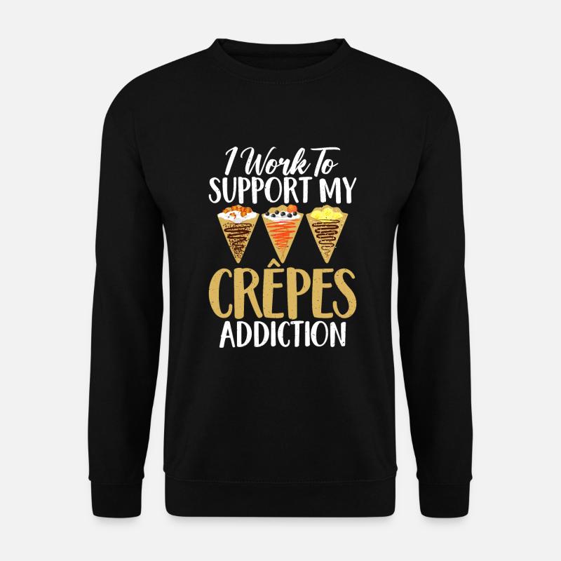 Crepe Geschenke für Crêpe Liebhaber - Unisex Pullover - Schwarz