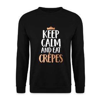 Crepe Gifts for Crepe Lover - Unisex Sweatshirt - black - Front - Alina (178cm) & Michal (187cm)