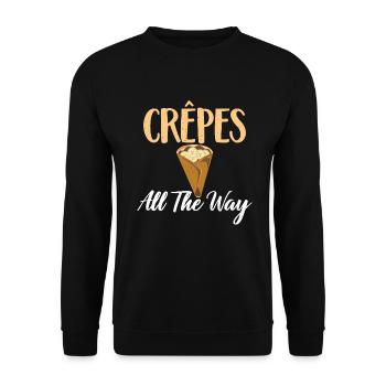 Crepe Gifts for Crepe Lover - Unisex Sweatshirt - black - Front - Alina (178cm) & Michal (187cm)