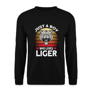 Cadeau amusant Liger - Sweat-shirt Unisexe - noir - Devant - Alina (178cm) & Michal (187cm)