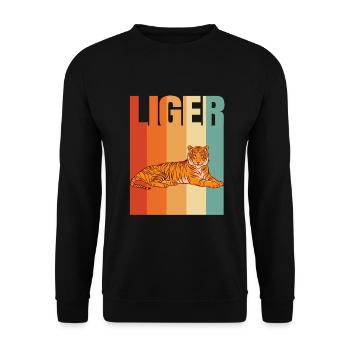 Cadeau amusant Liger - Sweat-shirt Unisexe - noir - Devant - Alina (178cm) & Michal (187cm)