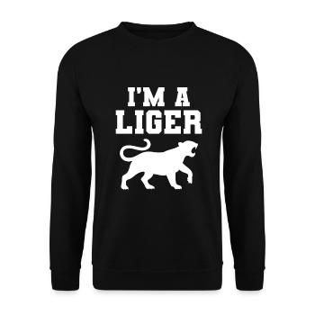 Cadeau amusant Liger - Sweat-shirt Unisexe - noir - Devant - Alina (178cm) & Michal (187cm)