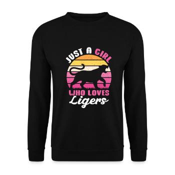 Cadeau amusant Liger - Sweat-shirt Unisexe - noir - Devant - Alina (178cm) & Michal (187cm)