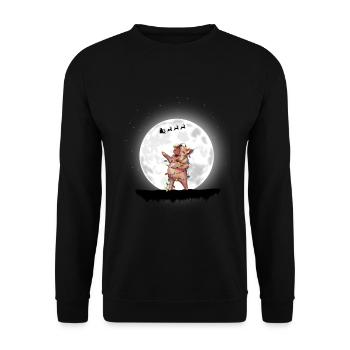 Cochon Lumières de Noël Farmer Noël - Sweat-shirt Unisexe - noir - Devant - Alina (178cm) & Michal (187cm)