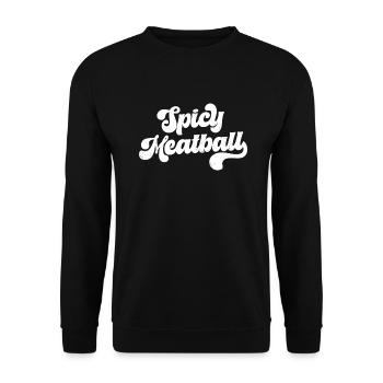Spaghetti aux boulettes de viande drôle de cadeau italien - Sweat-shirt Unisexe - noir - Devant - Alina (178cm) & Michal (187cm)