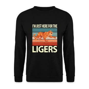 Cadeau amusant Liger - Sweat-shirt Unisexe - noir - Devant - Alina (178cm) & Michal (187cm)