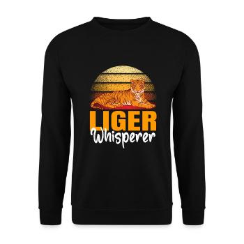 Cadeau amusant Liger - Sweat-shirt Unisexe - noir - Devant - Alina (178cm) & Michal (187cm)