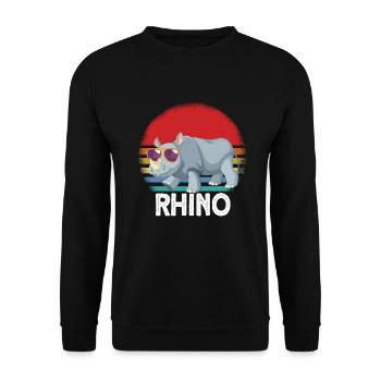 Nashorn Sonnenbrille - Unisex Pullover - Schwarz - Vorne - Alina (178cm) & Michal (187cm)