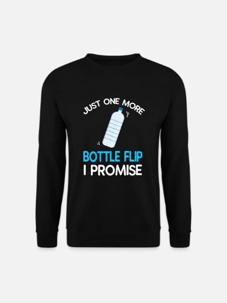 Water Bottel Flipping Gift Bottle - Unisex Sweatshirt - black