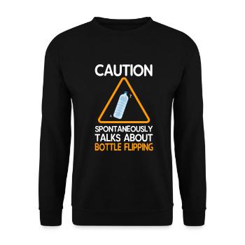 Water Bottel Flipping Gift Bottle - Sweat-shirt Unisexe - noir - Devant - Alina (178cm) & Michal (187cm)