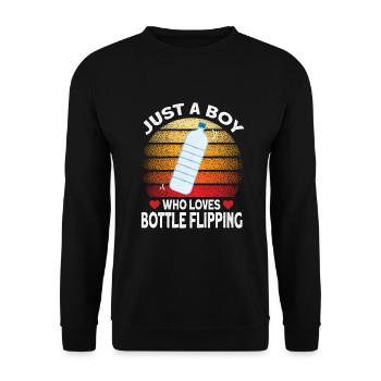 Water Bottel Flipping Gift Bottle - Sweat-shirt Unisexe - noir - Devant - Alina (178cm) & Michal (187cm)