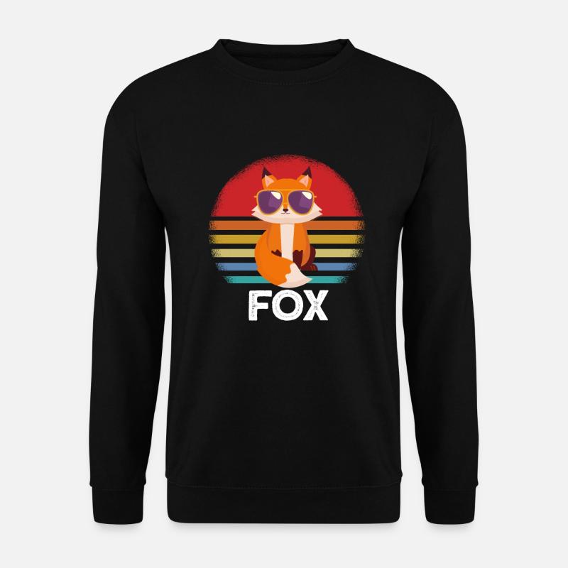 Fox Sunglasses - Unisex Sweatshirt - black