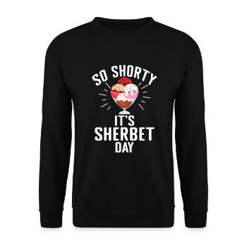 Eiscreme-Liebhaber Geschenke - Unisex Pullover - Schwarz - Vorne - Alina (178cm) & Michal (187cm)