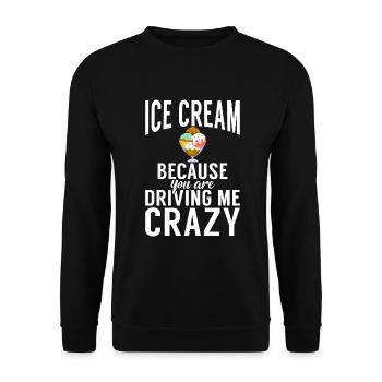 Cadeaux pour amateurs de crème glacée - Sweat-shirt Unisexe - noir - Devant - Alina (178cm) & Michal (187cm)