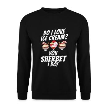 Cadeaux pour amateurs de crème glacée - Sweat-shirt Unisexe - noir - Devant - Alina (178cm) & Michal (187cm)