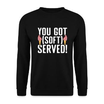 Cadeaux pour amateurs de crème glacée - Sweat-shirt Unisexe - noir - Devant - Alina (178cm) & Michal (187cm)