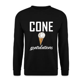 Cadeaux pour amateurs de crème glacée - Sweat-shirt Unisexe - noir - Devant - Alina (178cm) & Michal (187cm)