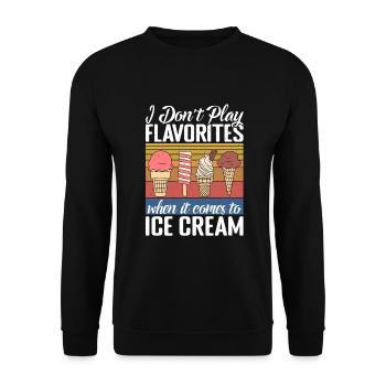 Cadeaux pour amateurs de crème glacée - Sweat-shirt Unisexe - noir - Devant - Alina (178cm) & Michal (187cm)