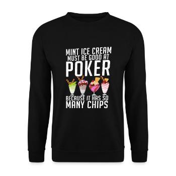 Cadeaux pour amateurs de crème glacée - Sweat-shirt Unisexe - noir - Devant - Alina (178cm) & Michal (187cm)