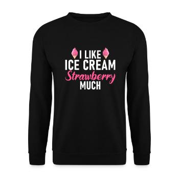 Cadeaux pour amateurs de crème glacée - Sweat-shirt Unisexe - noir - Devant - Alina (178cm) & Michal (187cm)