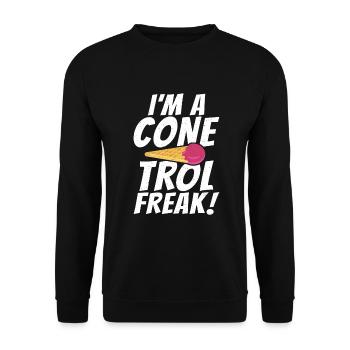 Cadeaux pour amateurs de crème glacée - Sweat-shirt Unisexe - noir - Devant - Alina (178cm) & Michal (187cm)