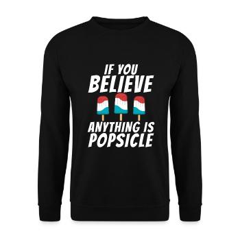 Cadeaux pour amateurs de crème glacée - Sweat-shirt Unisexe - noir - Devant - Alina (178cm) & Michal (187cm)