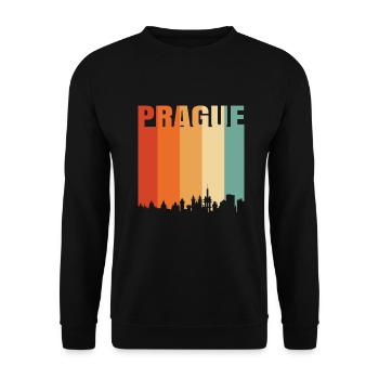 Prag Tschechische Republik Skyline - Unisex Pullover - Schwarz - Vorne - Alina (178cm) & Michal (187cm)