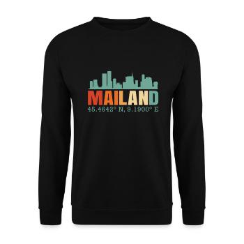 Mailand Italien Skyline - Unisex Pullover - Schwarz - Vorne - Alina (178cm) & Michal (187cm)