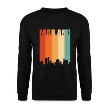 Mailand Italien Skyline - Unisex Pullover - Schwarz - Vorne - Alina (178cm) & Michal (187cm)