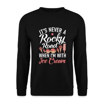 Cadeaux pour amateurs de crème glacée - Sweat-shirt Unisexe - noir - Devant - Alina (178cm) & Michal (187cm)