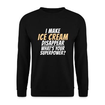 Cadeaux pour amateurs de crème glacée - Sweat-shirt Unisexe - noir - Devant - Alina (178cm) & Michal (187cm)