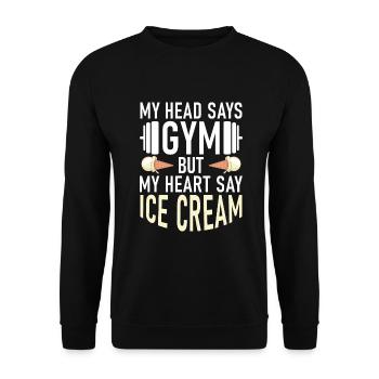 Cadeaux pour amateurs de crème glacée - Sweat-shirt Unisexe - noir - Devant - Alina (178cm) & Michal (187cm)