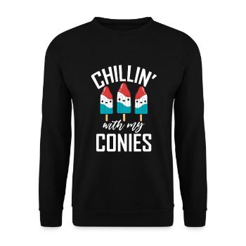 Cadeaux pour amateurs de crème glacée - Sweat-shirt Unisexe - noir - Devant - Alina (178cm) & Michal (187cm)