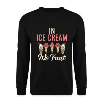 Cadeaux pour amateurs de crème glacée - Sweat-shirt Unisexe - noir - Devant - Alina (178cm) & Michal (187cm)