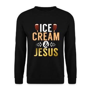 Cadeaux pour amateurs de crème glacée - Sweat-shirt Unisexe - noir - Devant - Alina (178cm) & Michal (187cm)