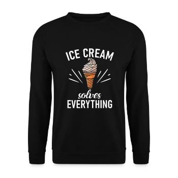 Cadeaux pour amateurs de crème glacée - Sweat-shirt Unisexe - noir - Devant - Alina (178cm) & Michal (187cm)