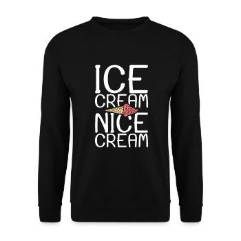 Cadeaux pour amateurs de crème glacée - Sweat-shirt Unisexe - noir - Devant - Alina (178cm) & Michal (187cm)