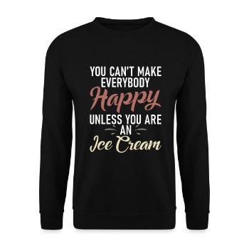 Cadeaux pour amateurs de crème glacée - Sweat-shirt Unisexe - noir - Devant - Alina (178cm) & Michal (187cm)