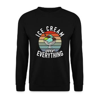 Cadeaux pour amateurs de crème glacée - Sweat-shirt Unisexe - noir - Devant - Alina (178cm) & Michal (187cm)