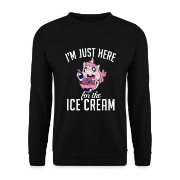 Cadeaux pour amateurs de crème glacée - Sweat-shirt Unisexe - noir - Devant - Alina (178cm) & Michal (187cm)